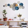 Wallity Bronte - CH103-2 Escultura de Pared de Metal Plateado